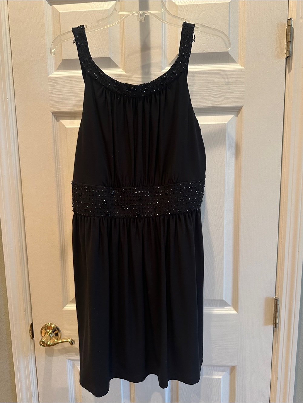 Jones New York Black Beaded Mini Dress